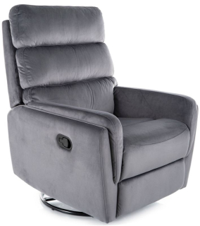 Polohovacie, relaxačné kreslo, sivá látka, Signal, ARGOS VELVET