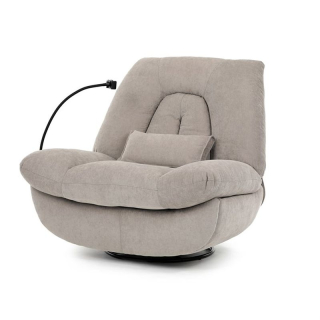 Polohovacie kreslo, elektrické, látka, béžová, 160 kg, TV-7081 LAN2