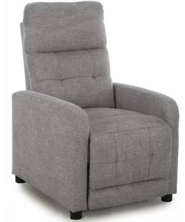 Relaxačné kreslo, polohovacie, sivá látka, Signal, OTUS BREGO