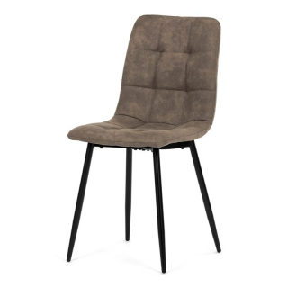 Stolička, hnedá, látka vintage, CT-281 BR3