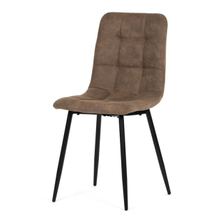 Stolička, hnedá, látka vintage, CT-281 COF3