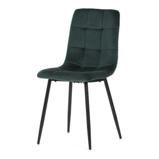 Stolička, zelená, zamatová látka, CT-281 GRN4