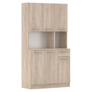 Šesťdverový kredenc, 100cm, dub sonoma, PELION NEW