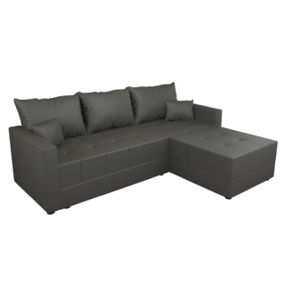 Univerzálna sedacia súprava, sivá látka, DUAN ROH