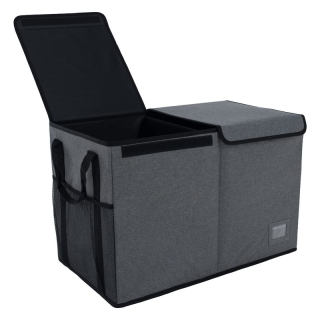 Skladací úložný box, 60cm, sivý, čierny, DETER