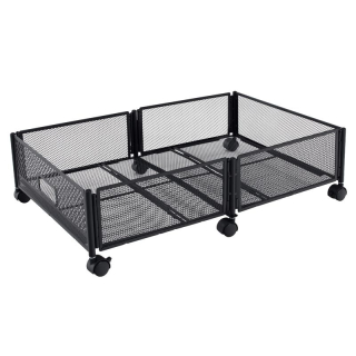 Organizér pod posteľ, 60cm, s kolieskami, čierny, TOMKO TYP 1