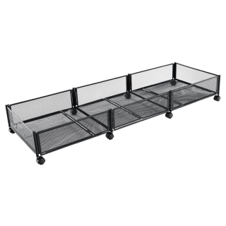 Organizér pod posteľ, 120cm, s kolieskami, čierny, TOMKO TYP 2