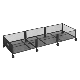 Organizér pod posteľ, 120cm, s kolieskami, čierny, TOMKO TYP 2