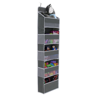 Závesný organizér na dvere, 38cm, sivý, MADON