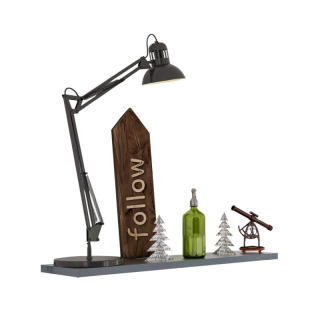 Polica, 80cm, grafit, FEDOR