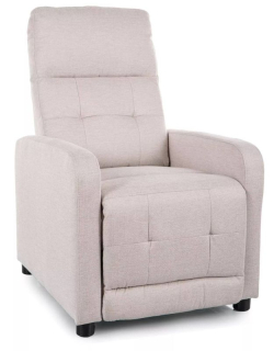 Relaxačné kreslo, polohovacie, svetlobéžová látka, Signal, OTUS BREGO