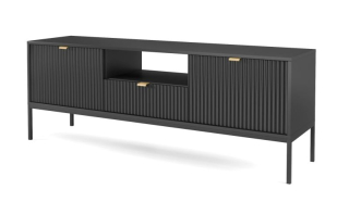 Televízny stolík, 154cm, čierny, NOVA RTV 154