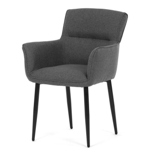 Jedálenská stolička, sivá, látka, DCH-J2159 GREY2