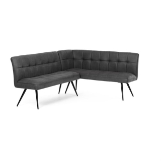 Jedálenská lavica rohová, sivá, látka, DCL-D1950 GREY3