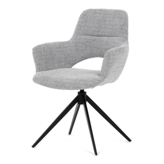 Jedálenská stolička, otočná, sivá, látka, DCH-D1320 GREY2