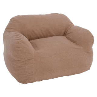 Sedací vak, 96cm, svetlohnedá látka, FUFY
