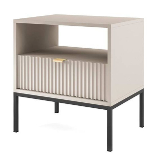 Nočný stolík, 54cm, čierny, cashmere, NOVA S54