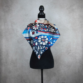 Módna hodvábna šatka SLOVENSKÁ VLAJKA, 90 x 90cm, MADE IN SLOVAKIA