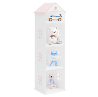 Detská knižnica, 40cm, biela, ružová, MAISON TYP 2