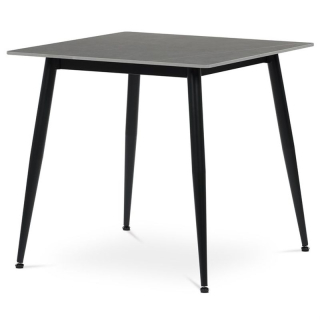 Jedálenský stôl 80x80cm, keramika, kov, sivý, HT-398M GREY