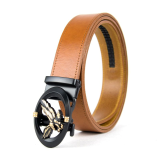 Opasok z pravej kože s automatickou prackou HAWK - Koňaková