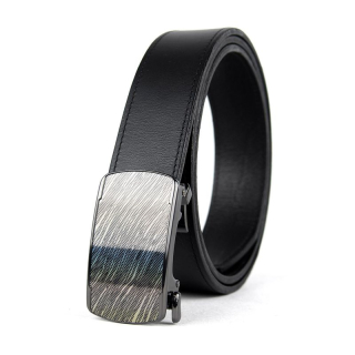 Opasok z pravej kože s automatickou prackou SMUDGE - Čierna