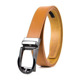 Opasok z pravej kože s automatickou prackou FINESSE - Koňaková