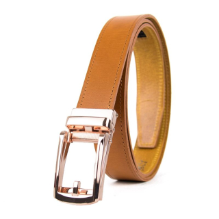 Opasok z pravej kože s automatickou prackou ROSE BELT - Koňaková