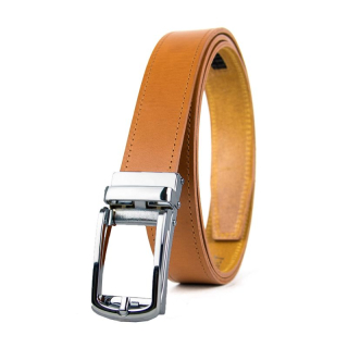 Opasok z pravej kože s automatickou prackou SILVER BELT - Koňaková