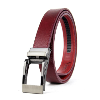 Opasok z pravej kože s automatickou prackou TITANIUM - Bordová