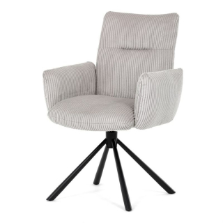 Jedálenská stolička, krémová, manšestrová látka, DCH-D1332 CRM2