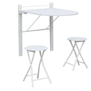 Jedálenský set 1+2, 60x80cm, MDF, biely, AMADEO NEW