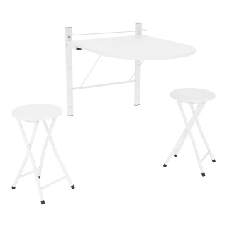 Jedálenský set 1+2, 60x80cm, MDF, biely, AMADEO NEW