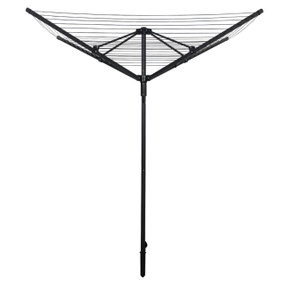 Záhradný sušiak na bielizeň, 205cm, čierny, 45m, ROTARY NEW TYP 3
