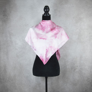 LIMITED_216 – Ručne vyrábaná Hodvábna Šatka 90 × 90 cm, Jeden kus