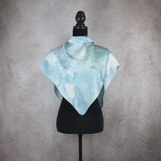 LIMITED_222 – Ručne vyrábaná Hodvábna Šatka 90 × 90 cm, Jeden kus