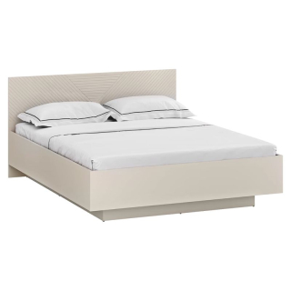 Manželská posteľ, 160x200, s roštom, kašmír, dub castello, EYCO