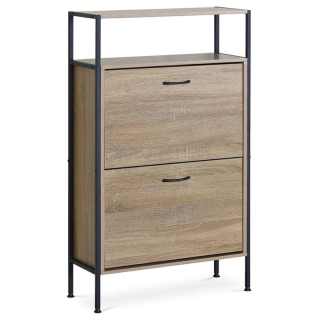 Botník, 63cm, MDF dub, kov, ABO-G1007 OAK