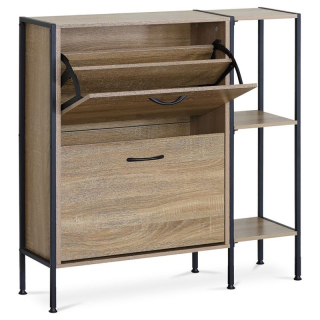 Botník, 88cm, MDF dub, kov, ABO-G1008 OAK