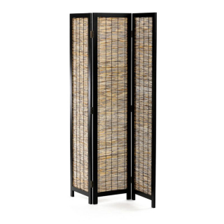 Paraván, 121cm, masív, hnedý, EF-L174 BK