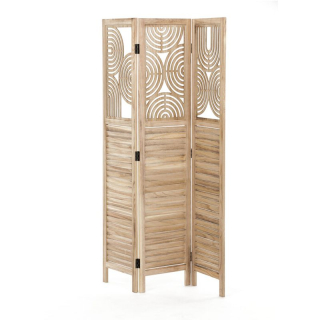 Paraván, 121cm, masív, prírodný, EF-L175 NAT