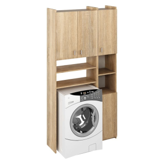 Skrinka nad práčku, 96cm, s regálom, dub sonoma, MIRALI