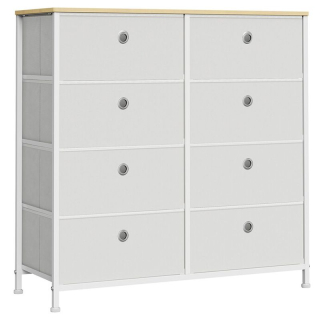 Komoda, 80cm, kov, biela, AUK-E1024 WT