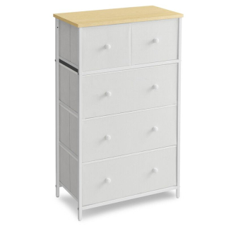 Komoda, 56cm, kov, biela, AUK-E1051 WT