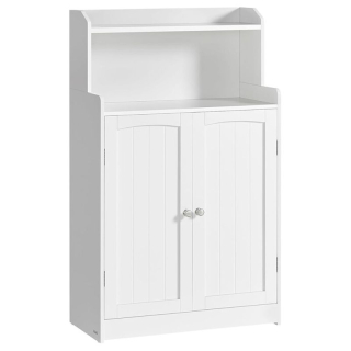 Kúpeľňová skrinka, MDF biela, AUK-E1177 WT