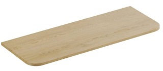 Kúpeľňová doska, 120cm, dub cremona, OVALIA CREMONA 89-120-46M