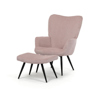 Relaxačné kreslo, ružová manšestrová látka, AK-L7285 PINK6