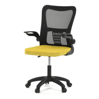 Detská stolička, žltá, sieťovina, 90 kg, KA-K2006 YEL