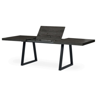 Jedálenský stôl 160-240x90 cm, rozkladací, lamino, sivý dub, HT-R5624 GREY