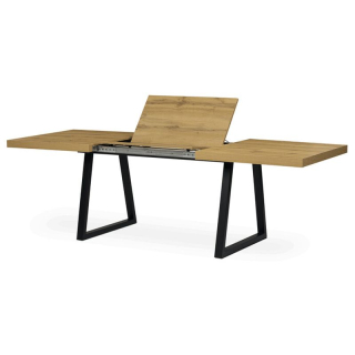 Jedálenský stôl 160-240x90 cm, rozkladací, lamino, dub, HT-R5624 OAK